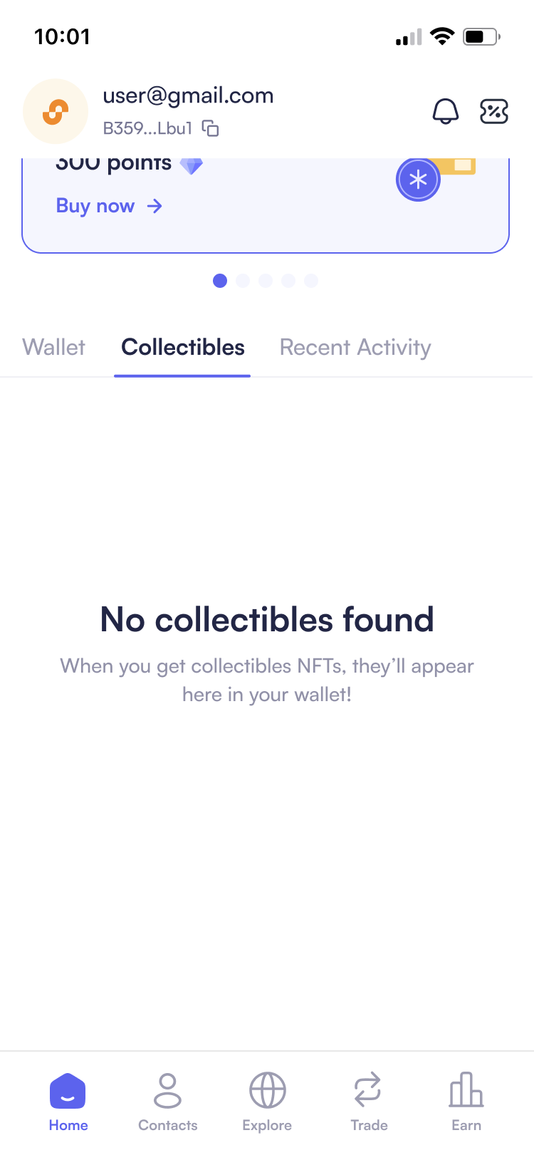 Collectibles Empty State Before