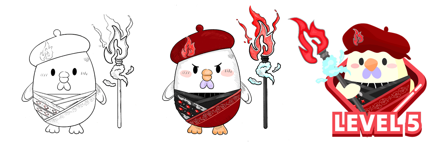 Flame Warrior Chickie Level 5