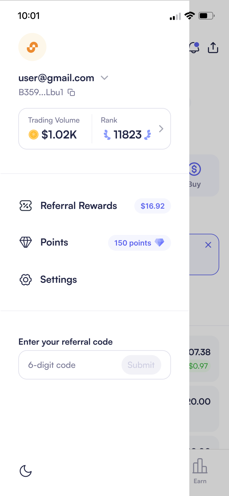 Visual Rewards Side Drawer
